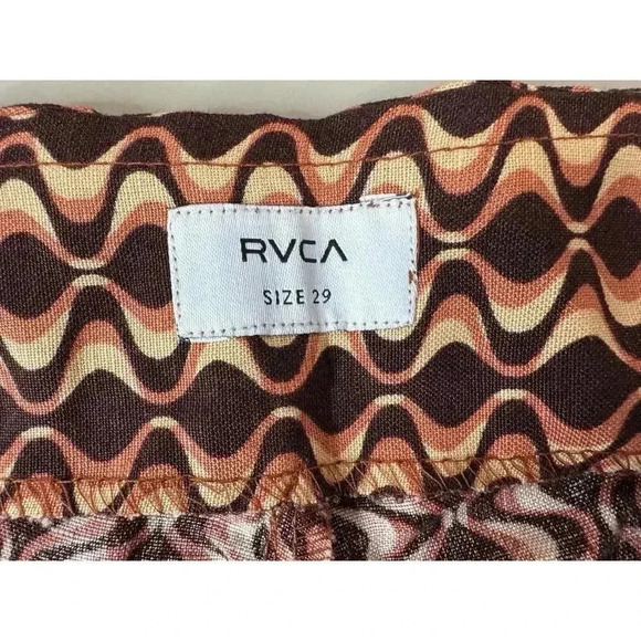 RVCA NWT Women’s Drip High Waisted Pants Size 29 Retro 70s Side Zip Flared Leg - Picture 8 of 16
